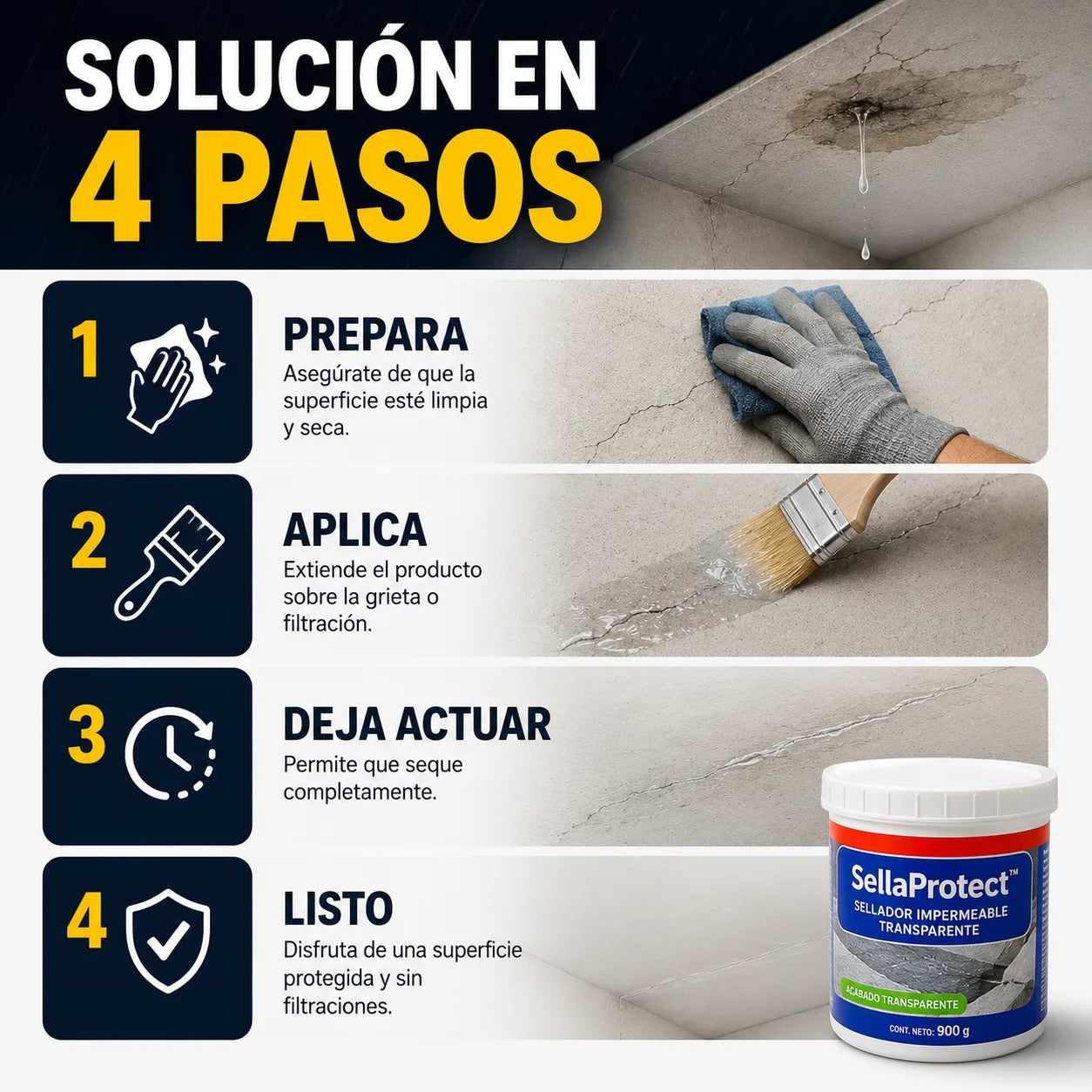 SellaProtect™ - La forma práctica de sellar filtraciones y mantener tu hogar protegido.