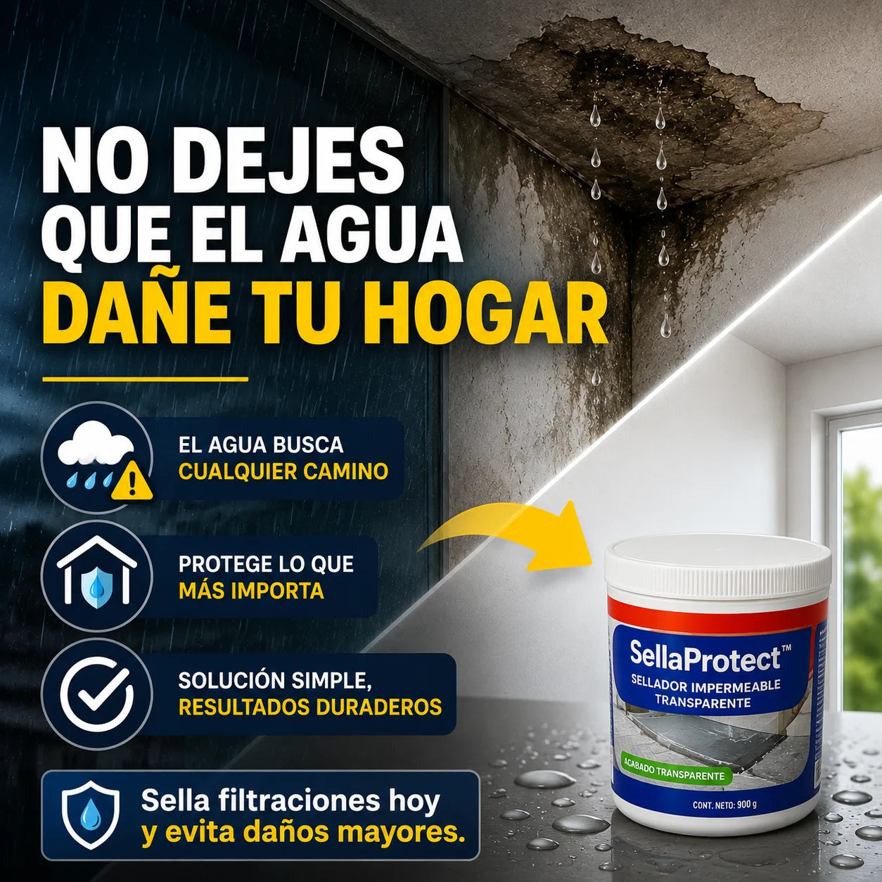 SellaProtect™ - La forma práctica de sellar filtraciones y mantener tu hogar protegido.