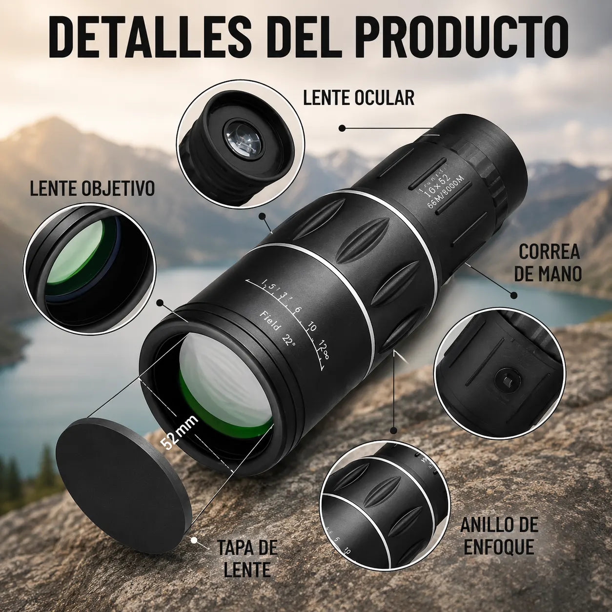 Telescopio Monocular Vision Optica HD