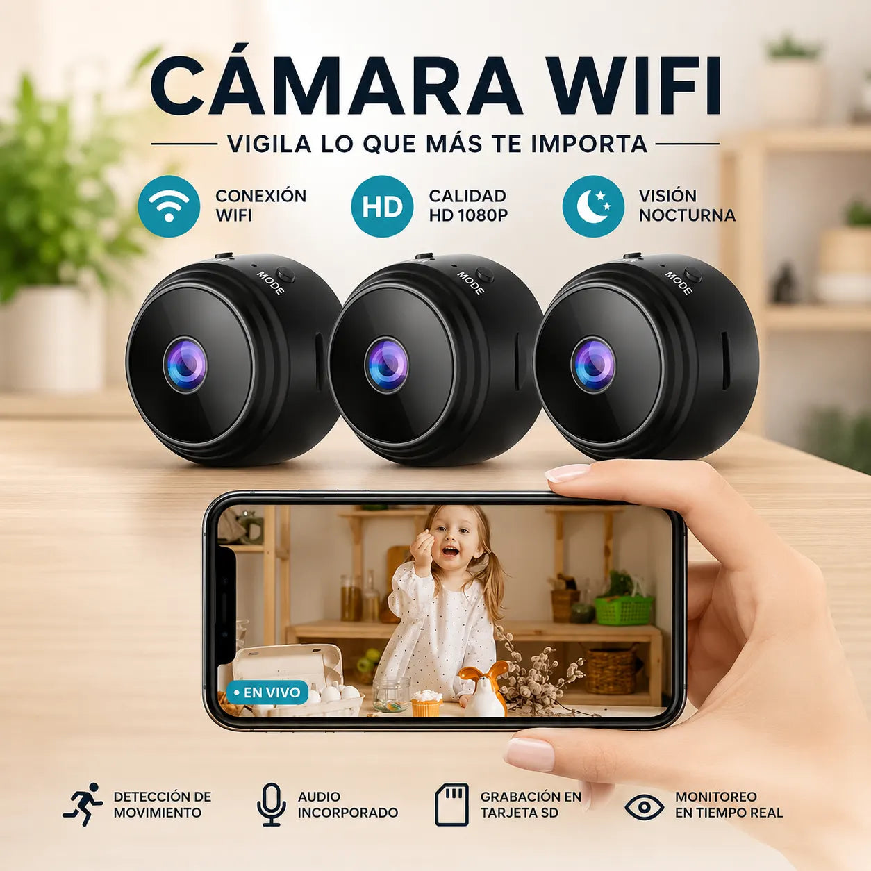 MicroSpy Cam® - Deja de preocuparte al salir de casa: ponla y vigila en vivo