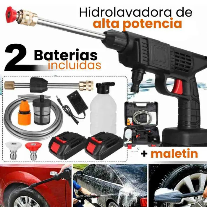 HidroWash Pro™ – Alta Presión, Doble Batería, Máxima Potencia