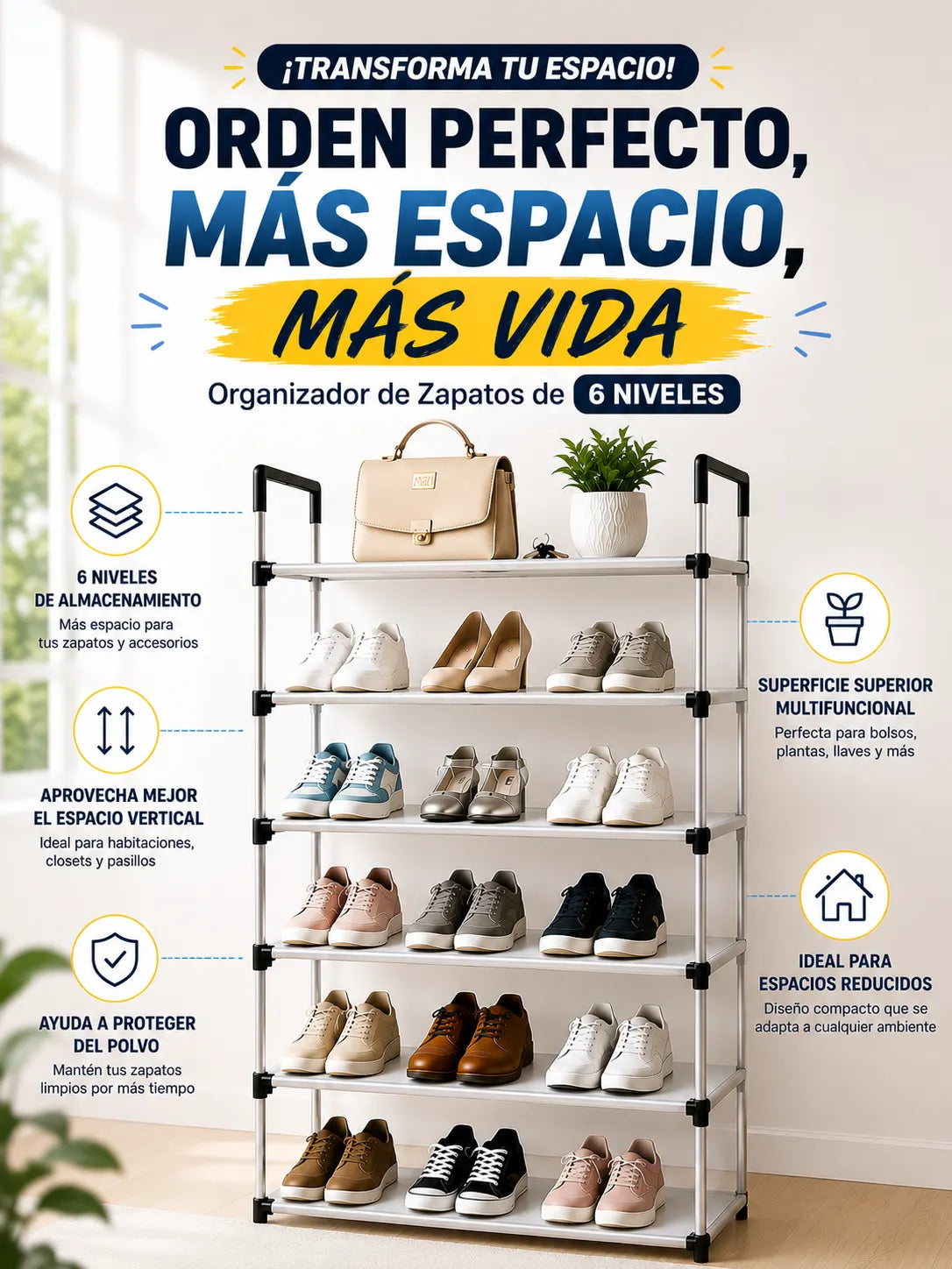Organizador de Zapatos 6 niveles