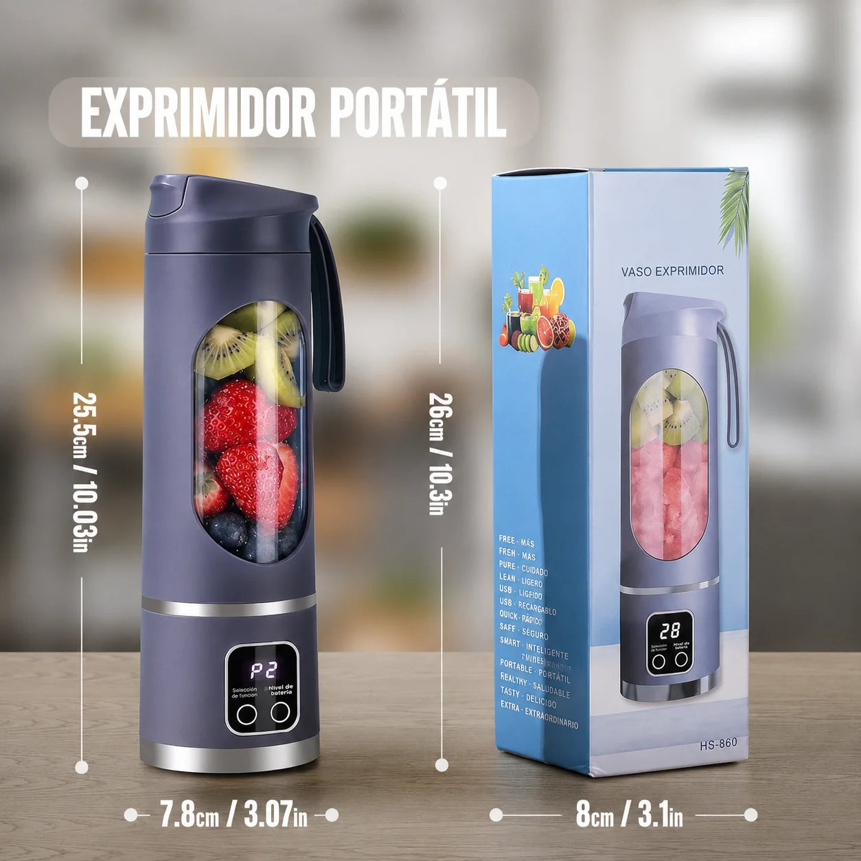 Vaso Licuadora Portatil Recargable Usb