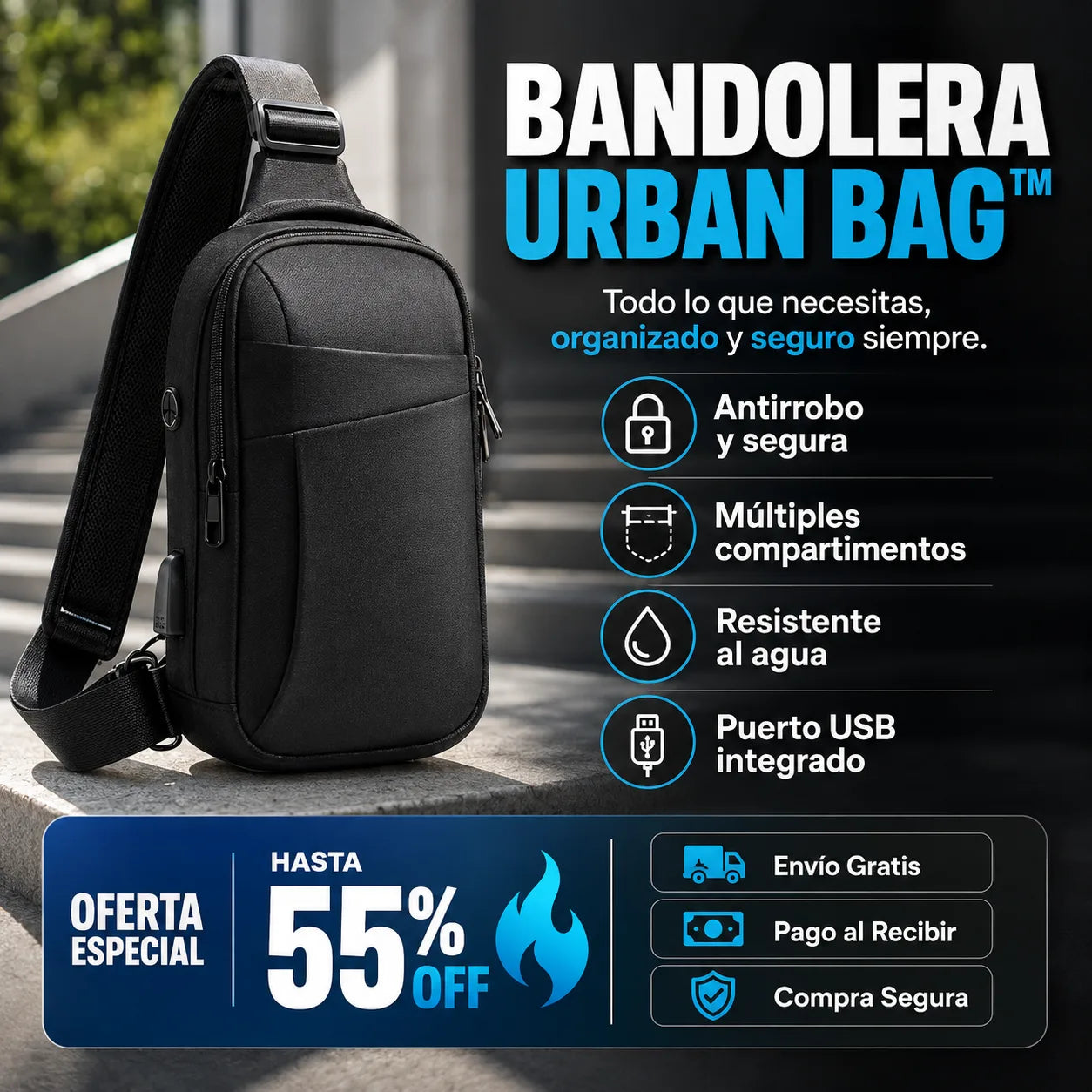 Urban Bag™ – Lleva tus pertenencias seguras y siempre organizadas